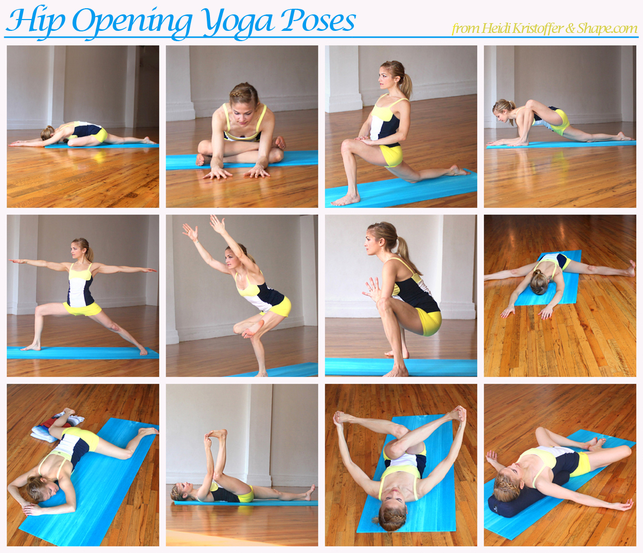 Hip Opening poses by Heidi Kristoffer on Shape - Healing Touch Charlotte